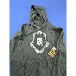 NWT Fintech Athletic Point Breeze Hoodie Shark Mouth Gray Size XL